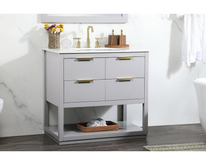 Elegant Bathroom Vanity - Gray (VF19236GR)