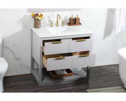 Elegant Bathroom Vanity - Gray (VF19236GR)