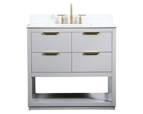 Elegant Bathroom Vanity - Gray (VF19236GR-BS)