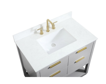 Elegant Bathroom Vanity - Gray (VF19236GR-BS)