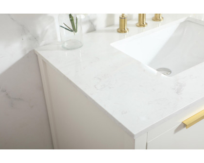 Elegant Bathroom Vanity - White (VF19236WH)