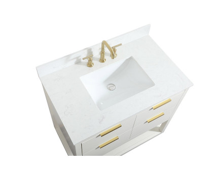 Elegant Bathroom Vanity - White (VF19236WH-BS)