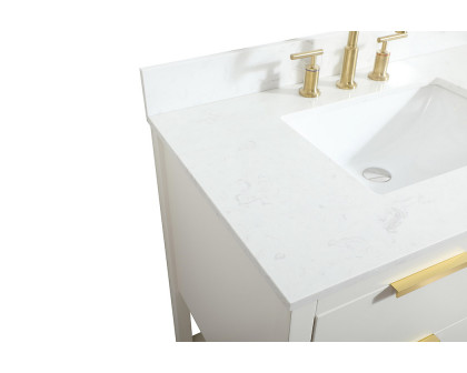 Elegant Bathroom Vanity - White (VF19236WH-BS)