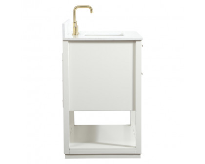 Elegant Bathroom Vanity - White (VF19236WH-BS)