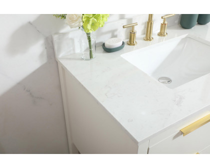 Elegant Bathroom Vanity - White (VF19236WH-BS)