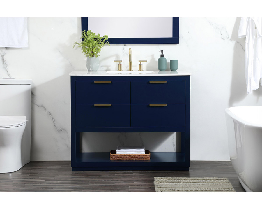 Elegant Bathroom Vanity - Blue (VF19242BL)