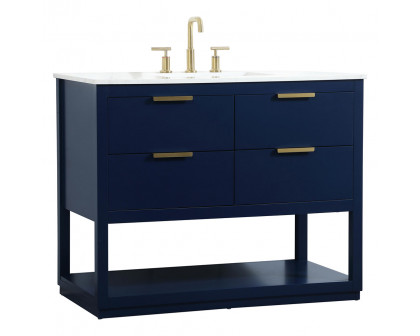 Elegant Bathroom Vanity - Blue (VF19242BL)