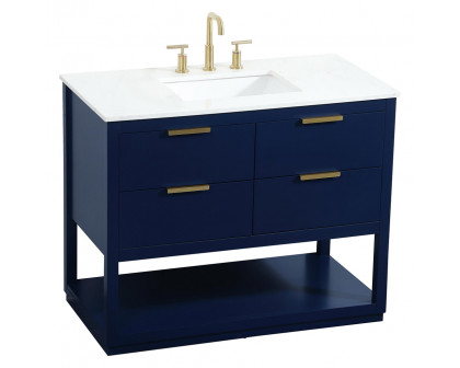 Elegant Bathroom Vanity - Blue (VF19242BL)