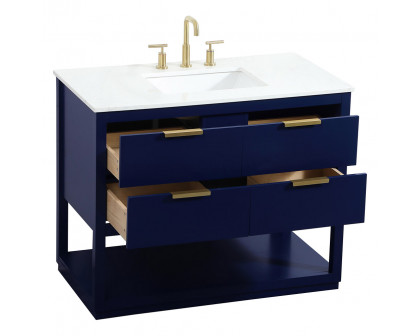 Elegant Bathroom Vanity - Blue (VF19242BL)