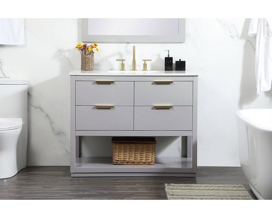 Elegant Bathroom Vanity - Gray (VF19242GR)