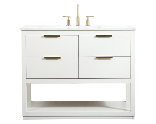 Elegant Bathroom Vanity - White (VF19242WH)