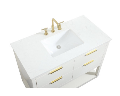 Elegant Bathroom Vanity - White (VF19242WH)