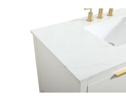 Elegant Bathroom Vanity - White (VF19242WH)