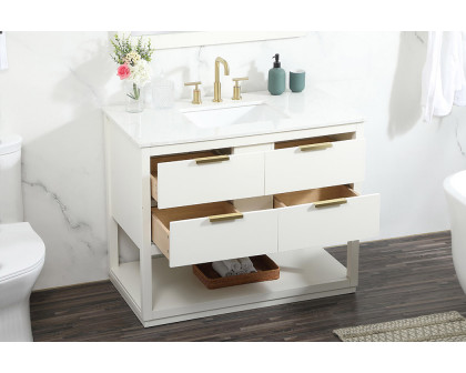 Elegant Bathroom Vanity - White (VF19242WH)