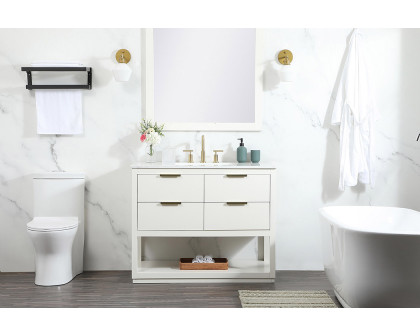 Elegant Bathroom Vanity - White (VF19242WH)