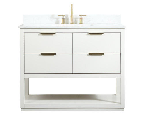 Elegant Bathroom Vanity - White (VF19242WH-BS)