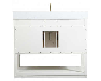 Elegant Bathroom Vanity - White (VF19242WH-BS)