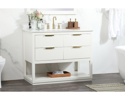 Elegant Bathroom Vanity - White (VF19242WH-BS)