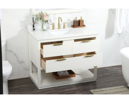 Elegant Bathroom Vanity - White (VF19242WH-BS)