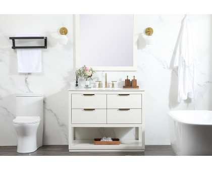 Elegant Bathroom Vanity - White (VF19242WH-BS)