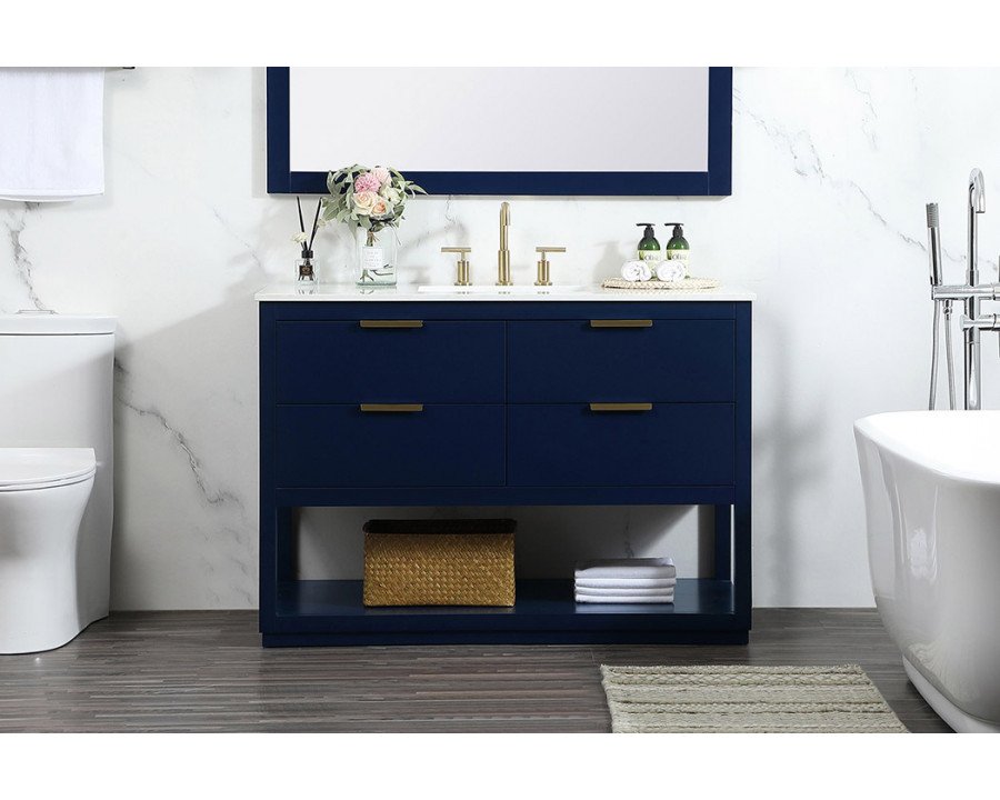 Elegant Bathroom Vanity - Blue (VF19248BL)