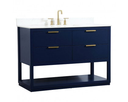 Elegant Bathroom Vanity - Blue (VF19248BL-BS)