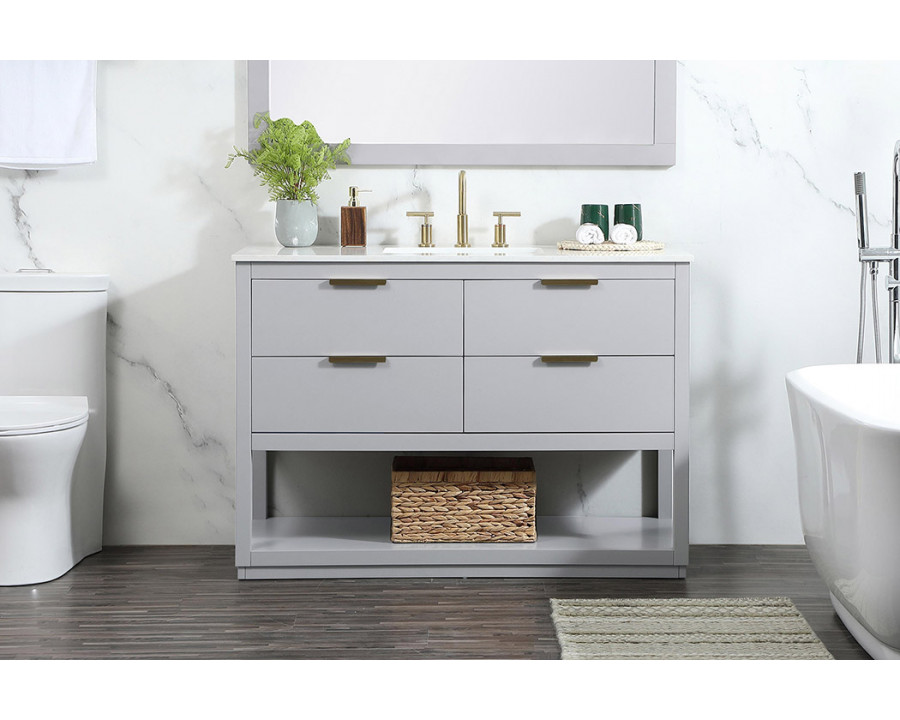 Elegant Bathroom Vanity - Gray (VF19248GR)