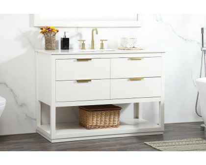 Elegant Bathroom Vanity - White (VF19248WH)