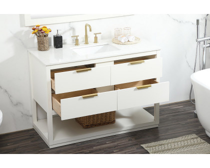 Elegant Bathroom Vanity - White (VF19248WH)