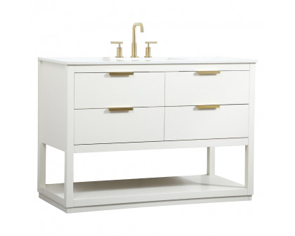 Elegant Bathroom Vanity - White (VF19248WH)