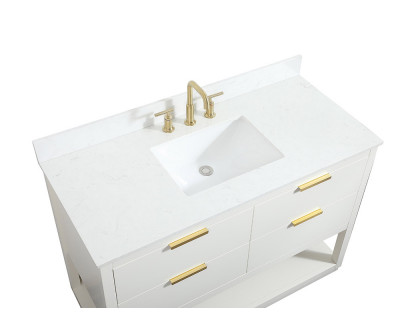 Elegant Bathroom Vanity - White (VF19248WH-BS)