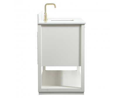 Elegant Bathroom Vanity - White (VF19248WH-BS)