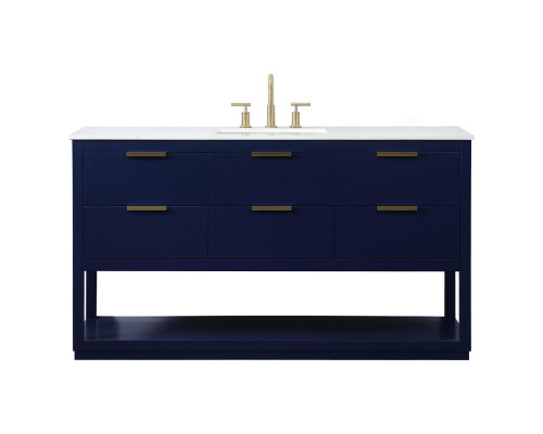 Elegant Bathroom Vanity - Blue (VF19260BL)