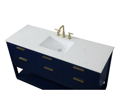 Elegant Bathroom Vanity - Blue (VF19260BL)