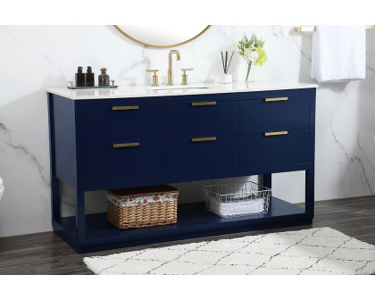 Elegant Bathroom Vanity - Blue (VF19260BL)