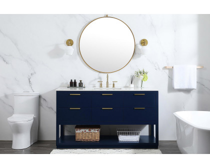 Elegant Bathroom Vanity - Blue (VF19260BL)