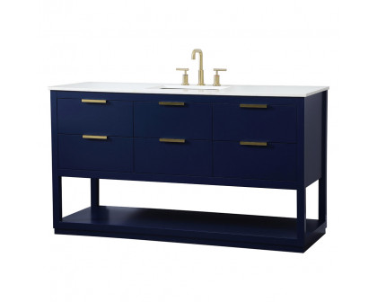 Elegant Bathroom Vanity - Blue (VF19260BL)