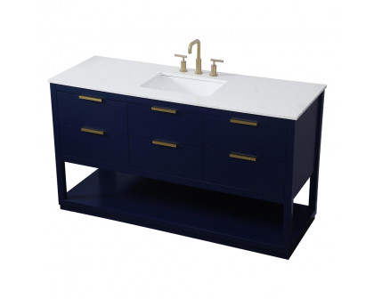 Elegant Bathroom Vanity - Blue (VF19260BL)