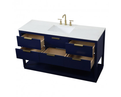 Elegant Bathroom Vanity - Blue (VF19260BL)