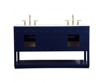 Elegant Bathroom Vanity - Blue (VF19260DBL)