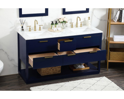 Elegant Bathroom Vanity - Blue (VF19260DBL)