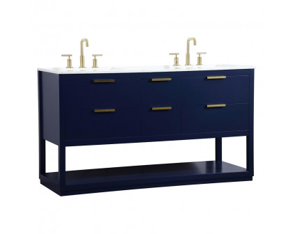 Elegant Bathroom Vanity - Blue (VF19260DBL)