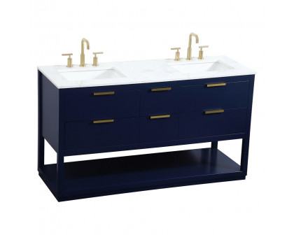 Elegant Bathroom Vanity - Blue (VF19260DBL)