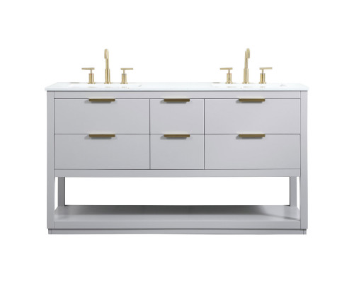 Elegant Bathroom Vanity - Gray (VF19260DGR)