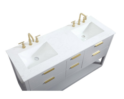 Elegant Bathroom Vanity - Gray (VF19260DGR)