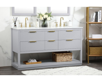 Elegant Bathroom Vanity - Gray (VF19260DGR)