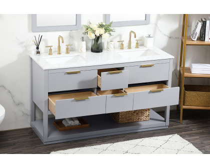 Elegant Bathroom Vanity - Gray (VF19260DGR)