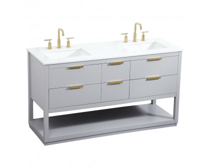 Elegant Bathroom Vanity - Gray (VF19260DGR)