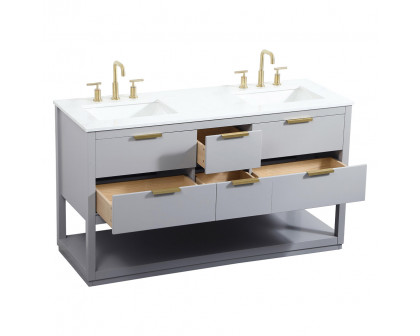 Elegant Bathroom Vanity - Gray (VF19260DGR)