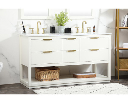 Elegant Bathroom Vanity - White (VF19260DWH)